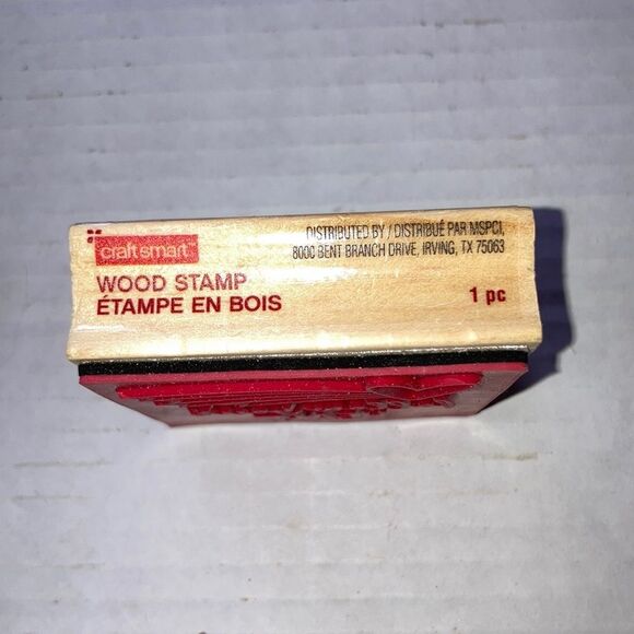 CRAFT SMART Follow Your Heart Rainbow Wood Mounted Rubber Stamp 2.5 x 2.5 inches - Picture 4 of 8